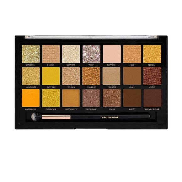 Gold Rush Eyeshadow Palette Collection & Brush by Profusion Cosmetics - Picture 2 of 3